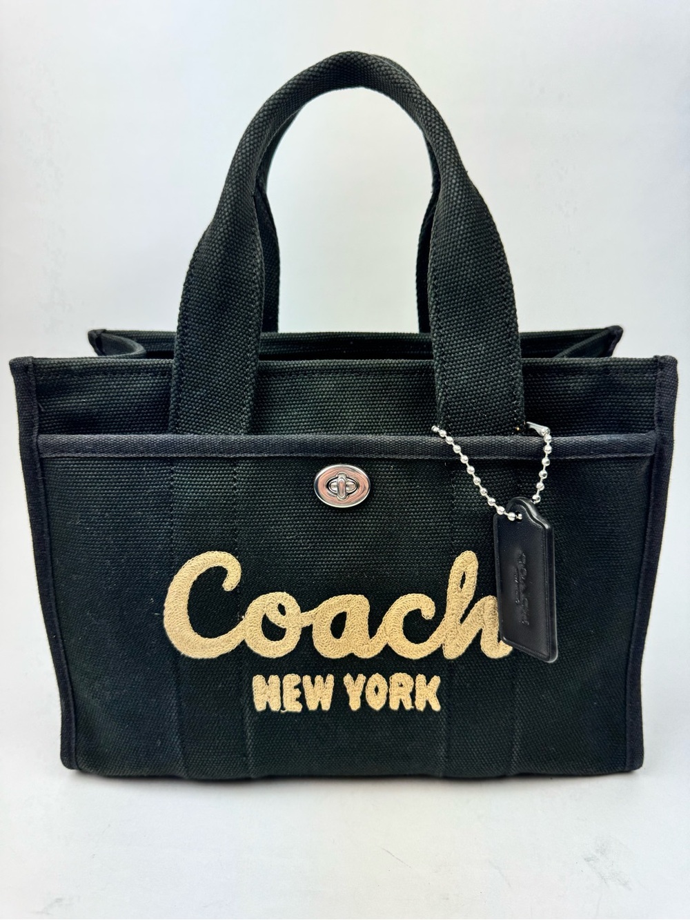 Coach Cargo Tote Bag 26 Black Crossbody Strap